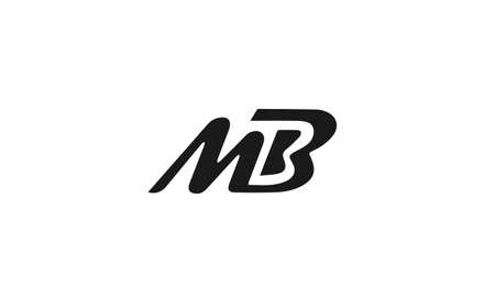 mb or bm abstract monogram vector letter mark brand fashion sports logo templateのイラスト素材
