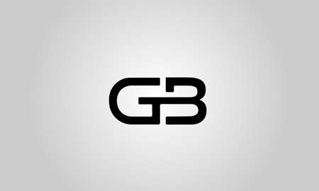 gb or bg abstract monogram vector letter mark brand fashion sports logo templateのイラスト素材