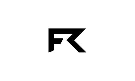 fr or rf abstract monogram vector letter mark brand fashion sports logo templateのイラスト素材