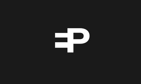ep or pe abstract monogram vector letter mark brand fashion sports logo templateのイラスト素材