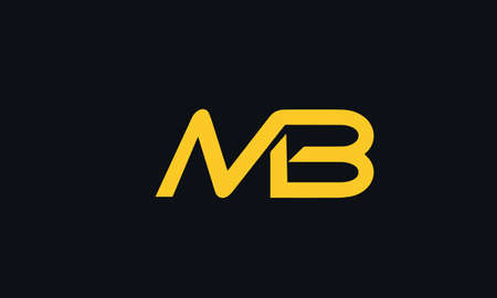 mb or bm abstract monogram vector letter mark brand fashion sports logo templateのイラスト素材