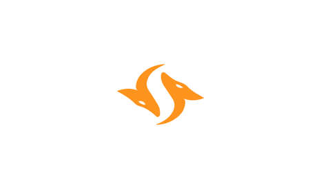 f or fish abstract monogram vector letter mark brand fashion sports logo templateのイラスト素材