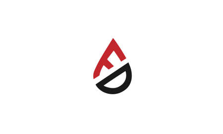 fd or df abstract monogrm vector letter mark brand fashopn sports logo templateのイラスト素材