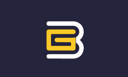 gb or bg abstract monogram vector letter mark brand fashion sports logo templateのイラスト素材