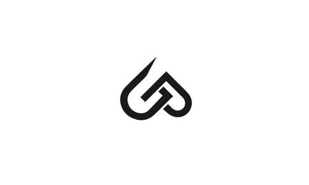 gp or pg abstract monogram vector letter mark brand fashion sports logo templateのイラスト素材