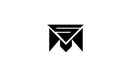 sm or ms abstract monogram vector letter mark brand fashion sports logo templateのイラスト素材