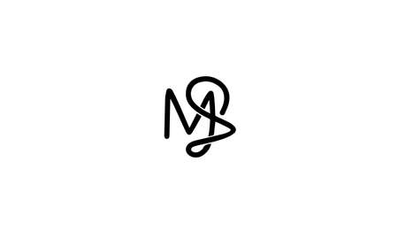 sm or ms abstract monogram vector letter mark brand fashion sports logo templateのイラスト素材