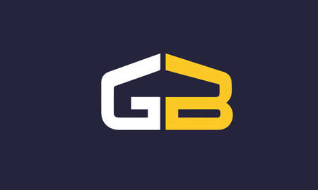 gb or bg abstract monogram vector letter mark brand fashion sports logo templateのイラスト素材