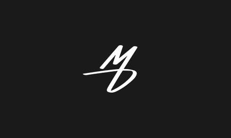 md or dm abstract monogram vector letter mark brand fashion sports logo templateのイラスト素材