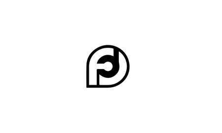 fd or df abstract monogrm vector letter mark brand fashopn sports logo templateのイラスト素材