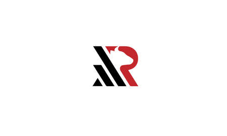 bull or cow or ar or ra abstract monogram vector letter mark logo templateの写真素材