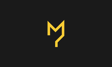 mp or pm abstract monogram vector letter mark brand fashion sports logo templateのイラスト素材