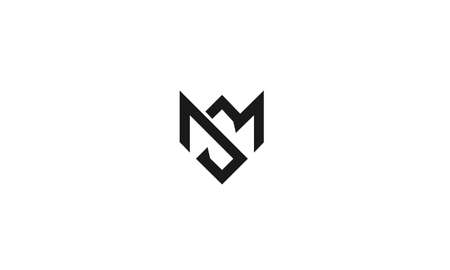 sm or ms abstract monogram vector letter mark brand fashion sports logo templateのイラスト素材
