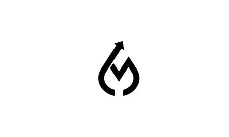 im or mi or drop abstract monogram vector letter mark logo templateの写真素材
