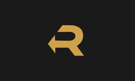 R abstract monogram vector logo letter mark fashion sports templateのイラスト素材
