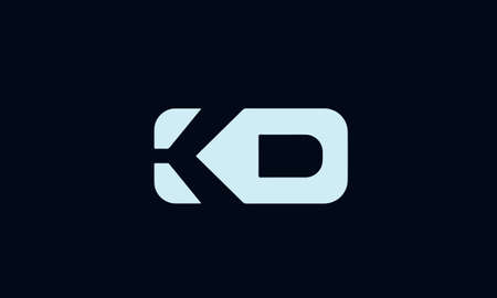 kd or dk abstract monogram vector letter mark brand fashion sports logo templateのイラスト素材