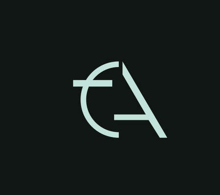 fa or af abstract monogram vector letter mark brand fashion sports logo templateのイラスト素材