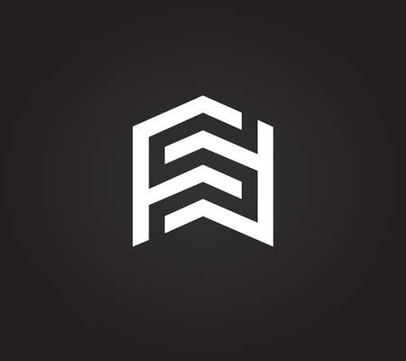 fs or sf abstract monogram vector letter mark brand fashion sports logo templateのイラスト素材