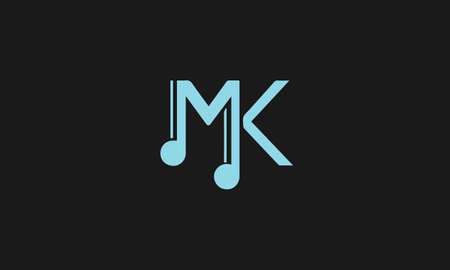 mk or km abstract monogram vector letter mark brand fashion sports logo templateのイラスト素材
