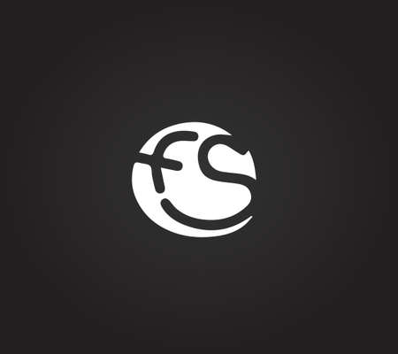 fs or sf abstract monogram vector letter mark brand fashion sports logo templateのイラスト素材