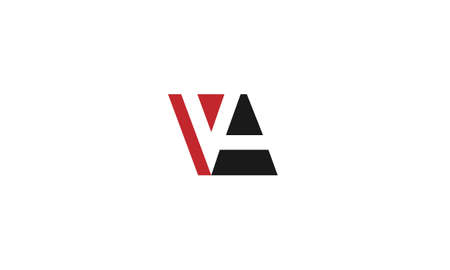 va or av abstract monogram vector letter mark brand fashion sports logo templateのイラスト素材