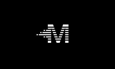 m abstract monogram vector letter mark brand fashion sports logo templateのイラスト素材