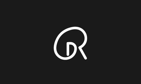 dr or rd abstract monogram vector letter mark brand fashion sports logo templateのイラスト素材