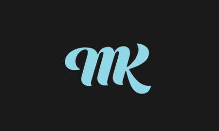 mk or km abstract monogram vector letter mark brand fashion sports logo templateのイラスト素材