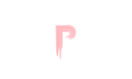 p abstract monogram vector letter mark brand fashion sports logo templateのイラスト素材