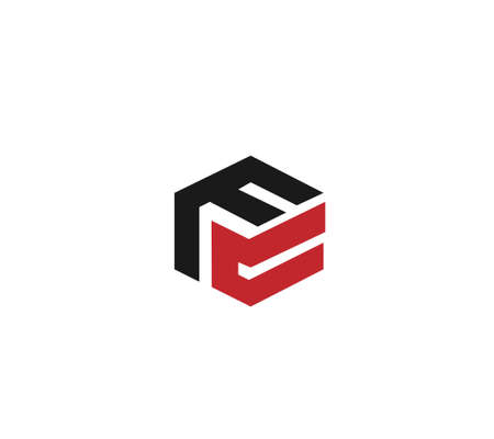 fc or cf abstract monogram vector letter mark brand fashion sports logo templateのイラスト素材