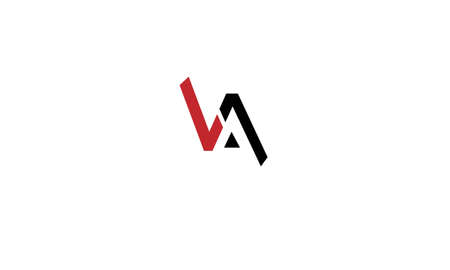 va or av abstract monogram vector letter mark brand fashion sports logo templateのイラスト素材