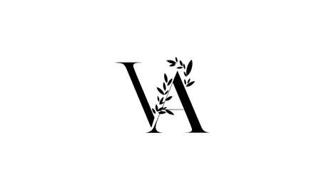 va or av abstract monogram vector letter mark brand fashion sports logo templateのイラスト素材