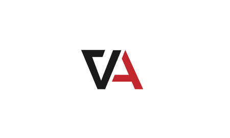 va or av abstract monogram vector letter mark brand fashion sports logo templateのイラスト素材