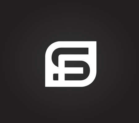 fs or sf abstract monogram vector letter mark brand fashion sports logo templateのイラスト素材