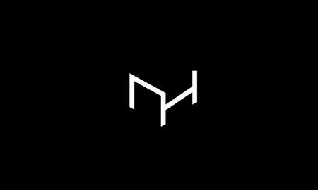 nh or hn abstract monogram vector letter mark brand fashion sports logo templateのイラスト素材
