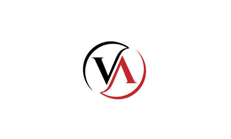 va or av abstract monogram vector letter mark brand fashion sports logo templateのイラスト素材