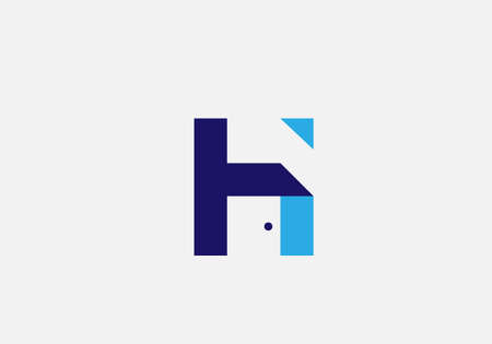 Home H Letter Logo and Real Estate Design Vector. House and Creative Alphabet Letters icon Illustrationのイラスト素材