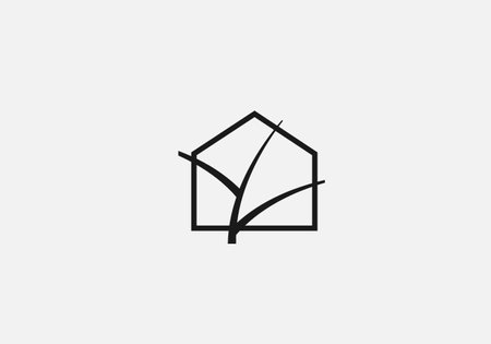 Real estate house vector monogram logo templateのイラスト素材
