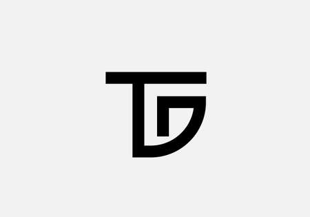 TJ or JT vector monogram abstract logo templateのイラスト素材