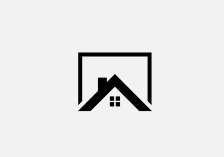 Real estate house vector monogram logo templateのイラスト素材