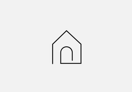Real estate house vector monogram logo templateのイラスト素材