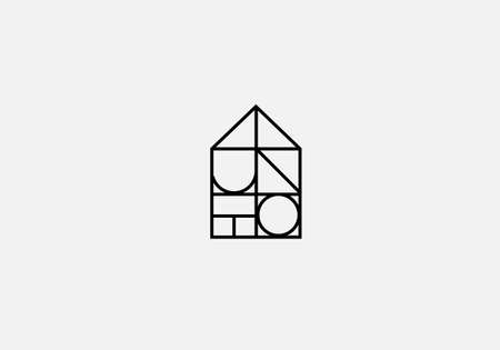 Real estate house vector monogram logo templateのイラスト素材