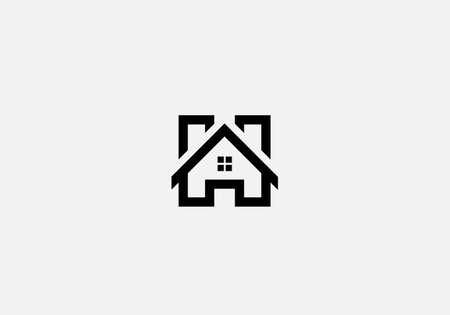 Home H Letter Logo and Real Estate Design Vector. House and Creative Alphabet Letters icon Illustrationのイラスト素材