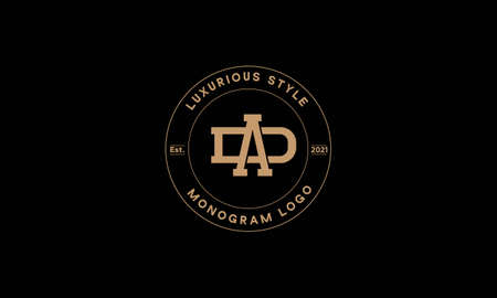 AD or DA abstract symbol alphabet monogram vector logo templateのイラスト素材