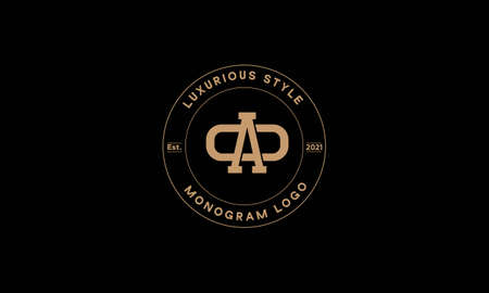 AO or OA abstract symbol alphabet monogram vector logo templateのイラスト素材