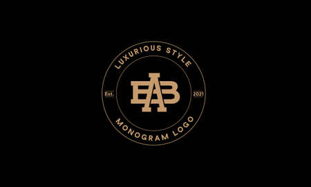 AB abstract symbol alphabet alphabet monogram vector logo templateのイラスト素材