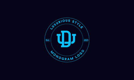 du OR ud monogram abstract emblem vector logo templateのイラスト素材