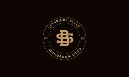BS OR SB monogram abstract emblem vector logo templateのイラスト素材