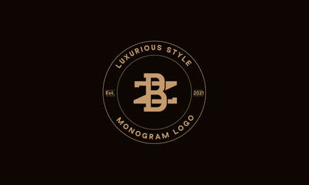 BZ OR ZB monogram abstract emblem vector logo templateのイラスト素材