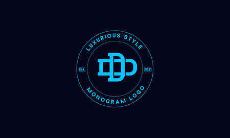 dd OR dd monogram abstract emblem vector logo templateのイラスト素材